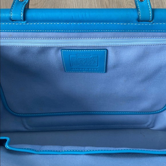 COACH Rare Turnlock Canvas and Leather Tote Bag - Picture 10 of 16